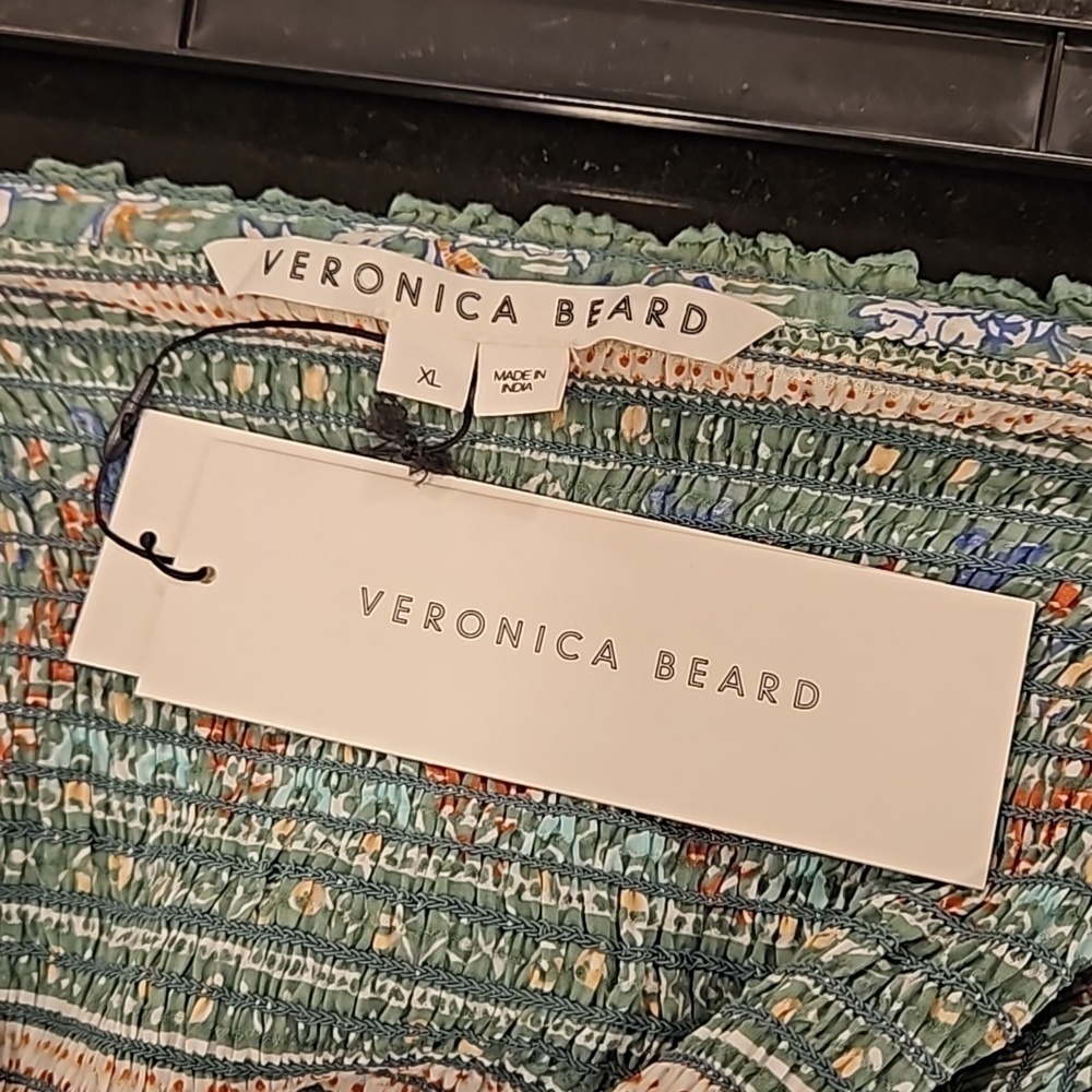 💕VERONICA BEARD💕 Benita Dress ~ Dark Seafoam XL NWT - Picture 14 of 16